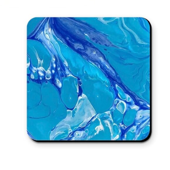 NWT Artisan Coaster Set - "The Blue Depths" (4) - Picture 3 of 5